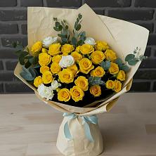 Букет цветов из:  Розы в Полурядинки