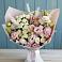 Букет цветов из: Альстромерии и Розы в Полурядинки