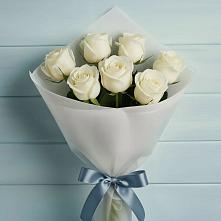 Букет 7 Белых роз Эдлесс Лав #REPLACE_PRED# Полурядинки