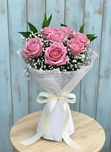 Букет цветов из:  Розы в Полурядинки