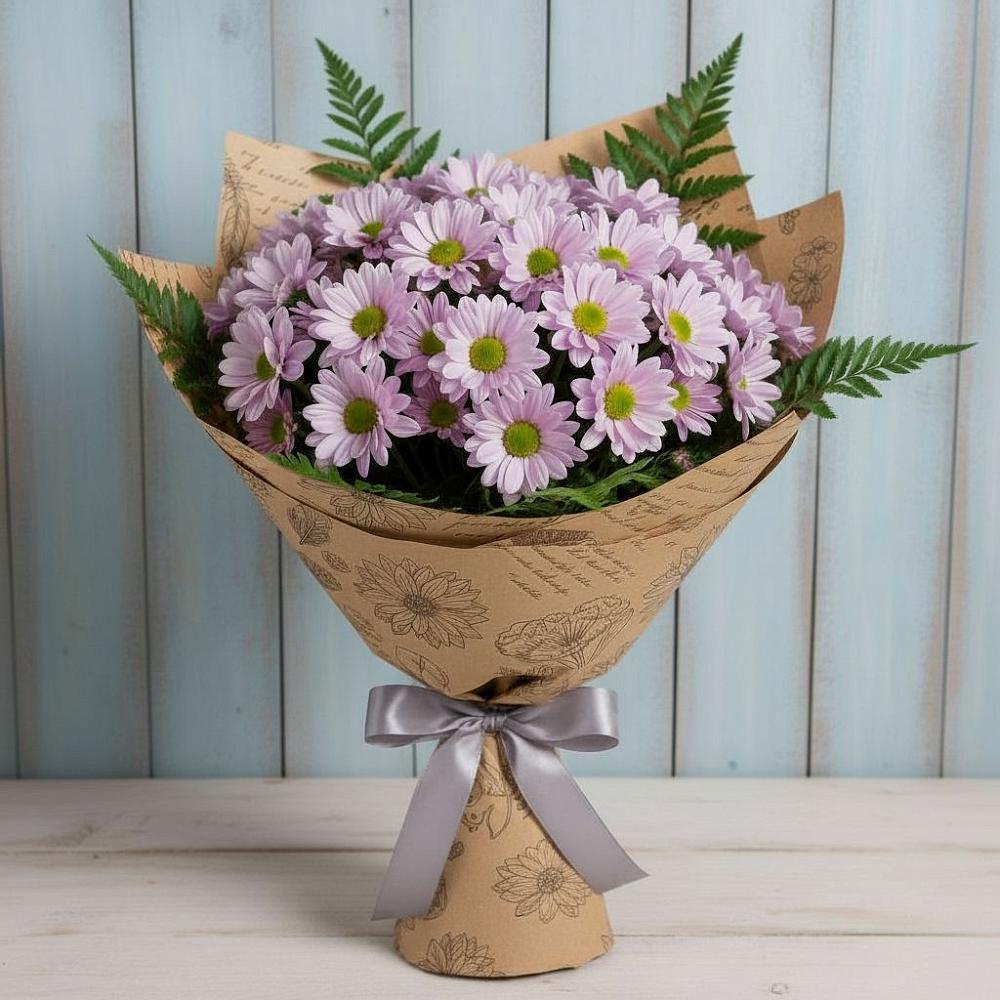 Букет цветов из: Хризантемы в Полурядинки