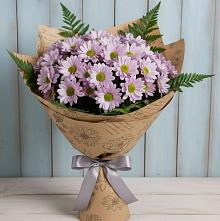 Букет цветов из:  Хризантемы в Полурядинки