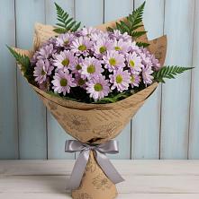 Букет цветов из:  Хризантемы в Полурядинки
