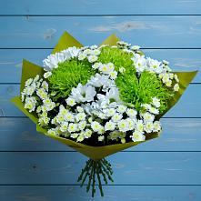 Букет цветов из:  Хризантемы в Полурядинки