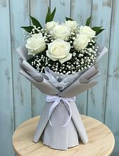 Букет цветов из:  Розы в Полурядинки