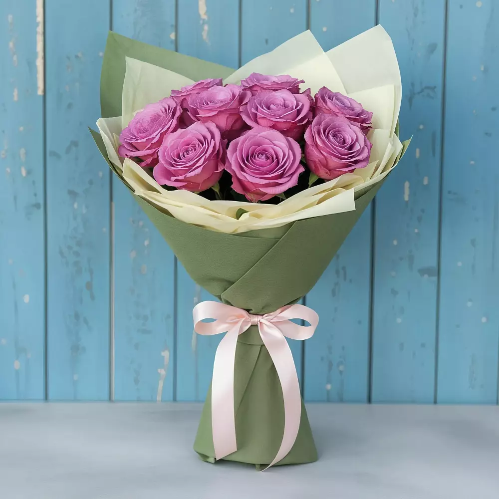 Букет Розы Фёрст Леди в Полурядинки