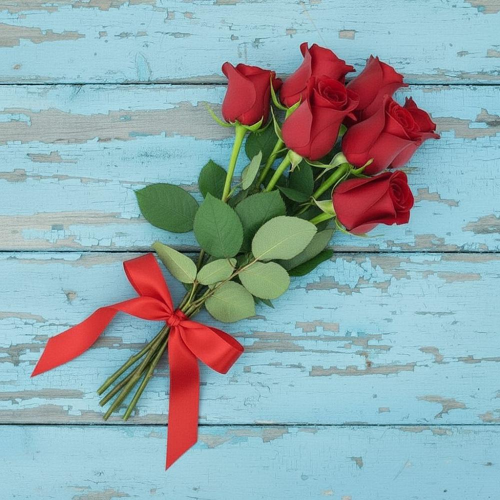 Букет Красные розы в Полурядинки