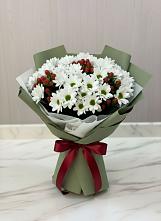 Букет цветов из:  Хризантемы в Полурядинки