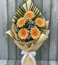 Букет цветов из:  Герберы в Полурядинки