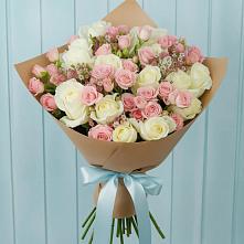 Букет цветов из:  Розы в Полурядинки