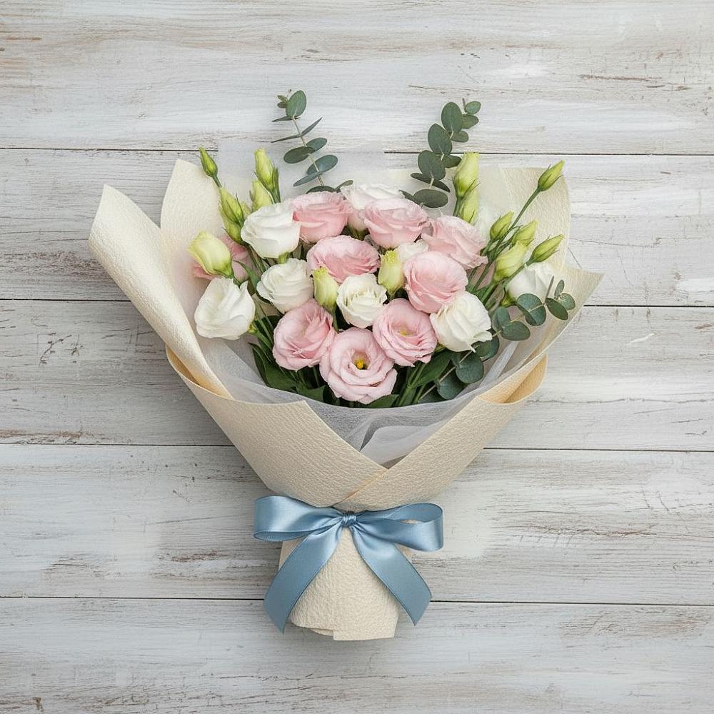 Букет цветов из: Лизиантусы в Полурядинки